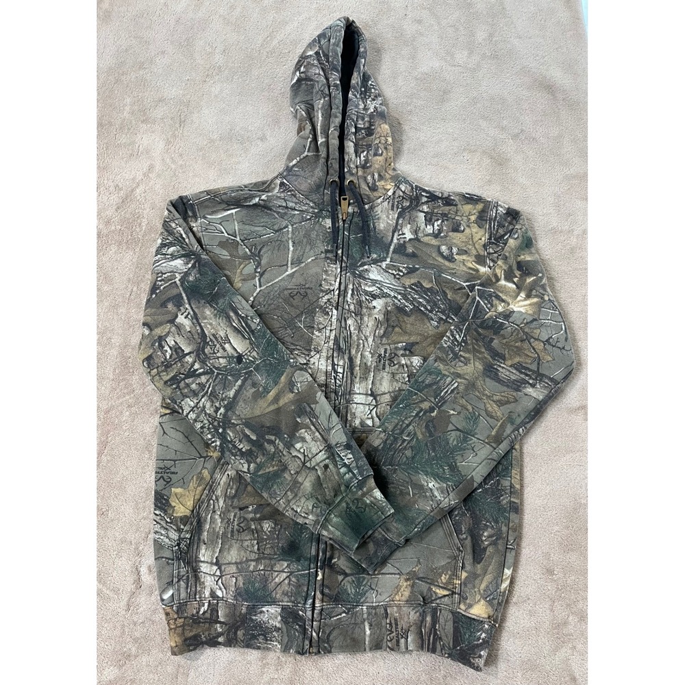 Vintage Y2K Carhartt Realtree Original Fit S Camo Full Zip hoodie Woodland EUC